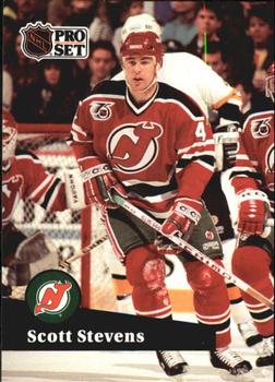 #423 - Scott Stevens - New Jersey Devils - 1991-92 Pro Set French Hockey