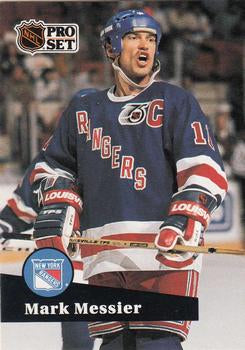 #439 - Mark Messier - New York Rangers - 1991-92 Pro Set French Hockey