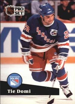 #440 - Tie Domi - New York Rangers - 1991-92 Pro Set French Hockey