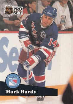 #442 - Mark Hardy - New York Rangers - 1991-92 Pro Set French Hockey