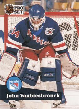 #447 - John Vanbiesbrouck - New York Rangers - 1991-92 Pro Set French Hockey