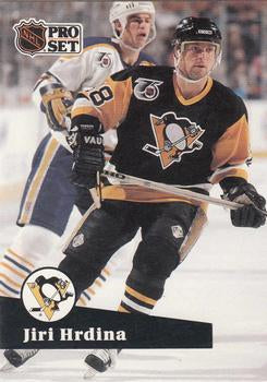 #461 - Jiri Hrdina - Pittsburgh Penguins - 1991-92 Pro Set French Hockey
