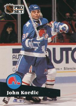 #468 - John Kordic - Quebec Nordiques - 1991-92 Pro Set French Hockey