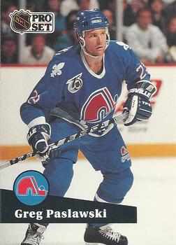 #469 - Greg Paslawski - Quebec Nordiques - 1991-92 Pro Set French Hockey