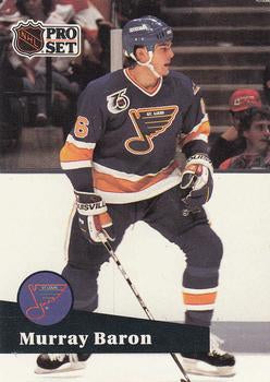 #472 - Murray Baron - St. Louis Blues - 1991-92 Pro Set French Hockey