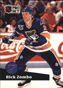 #474 - Rick Zombo - St. Louis Blues - 1991-92 Pro Set French Hockey