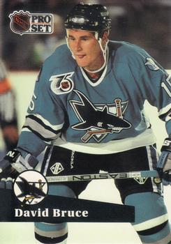 #485 - David Bruce - San Jose Sharks - 1991-92 Pro Set French Hockey