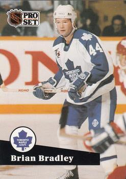 #489 - Brian Bradley - Toronto Maple Leafs - 1991-92 Pro Set French Hockey