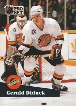 #502 - Gerald Diduck - Vancouver Canucks - 1991-92 Pro Set French Hockey