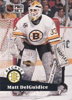 #521 - Matt DelGuidice - Boston Bruins - 1991-92 Pro Set French Hockey
