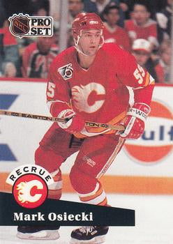 #528 - Mark Osiecki - Calgary Flames - 1991-92 Pro Set French Hockey