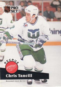 #539 - Chris Tancill - Detroit Red Wings - 1991-92 Pro Set French Hockey