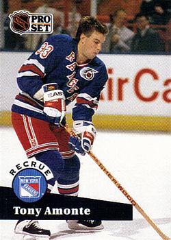 #550 - Tony Amonte - New York Rangers - 1991-92 Pro Set French Hockey