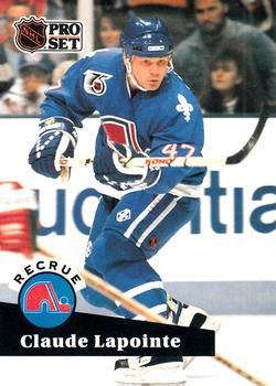 #556 - Claude Lapointe - Quebec Nordiques - 1991-92 Pro Set French Hockey