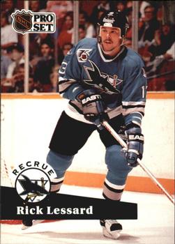 #560 - Rick Lessard - San Jose Sharks - 1991-92 Pro Set French Hockey