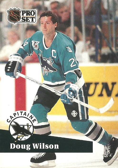 #584 - Doug Wilson - San Jose Sharks - 1991-92 Pro Set French Hockey