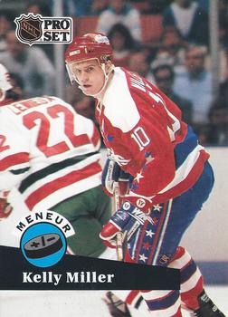 #611 - Kelly Miller - Washington Capitals - 1991-92 Pro Set French Hockey