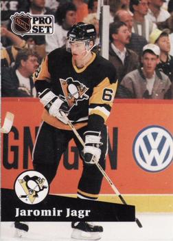 #183 - Jaromir Jagr - Pittsburgh Penguins - 1991-92 Pro Set French Hockey