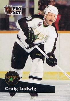 #411 - Craig Ludwig - Minnesota North Stars - 1991-92 Pro Set French Hockey