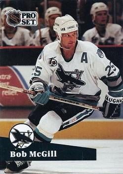 #480 - Bob McGill - San Jose Sharks - 1991-92 Pro Set French Hockey