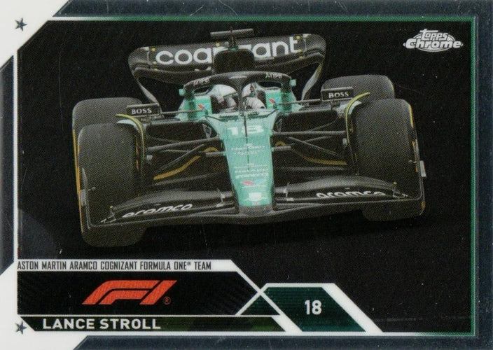 #107 Lance Stroll - Aston Martin Aramco Cognizant F1 Team - 2023 Topps Chrome Formula 1 Racing
