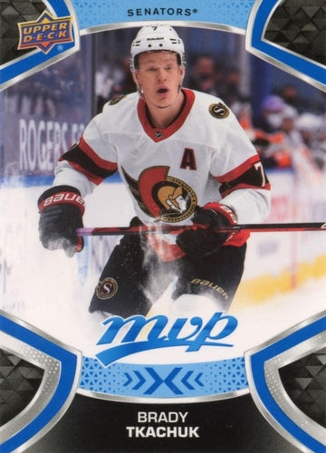#107 Brady Tkachuk - Ottawa Senators - 2021-22 Upper Deck MVP - Blue Hockey
