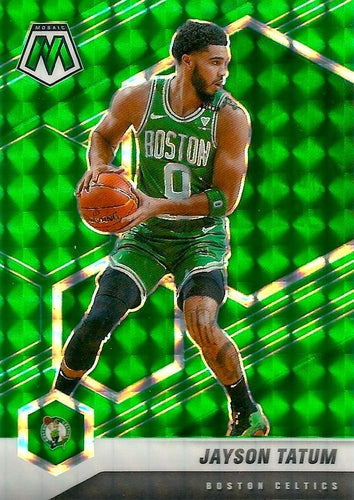#107 Jayson Tatum - Boston Celtics - 2020-21 Panini Mosaic - Mosaic Green Basketball