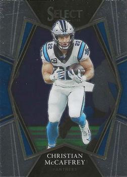 #107 Christian McCaffrey - Carolina Panthers - 2021 Panini Select - Black and Gold Prizm Die Cut Football