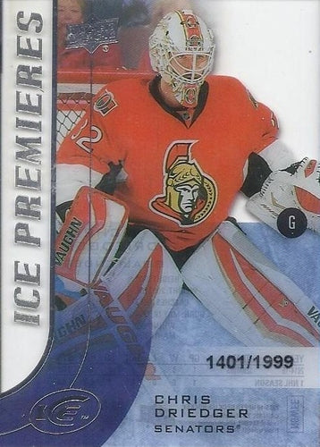 #107 - Chris Driedger - Ottawa Senators - 2015-16 Upper Deck Ice Hockey