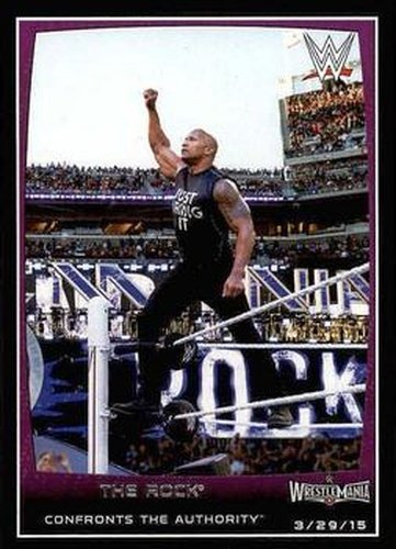 #108 The Rock - 2015 Topps WWE Road to Wrestlemania Wrestling
