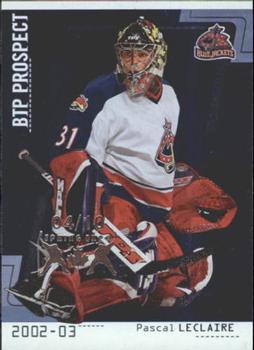 #108 Pascal Leclaire - Columbus Blue Jackets - 2002-03 Be a Player Between the Pipes Hockey