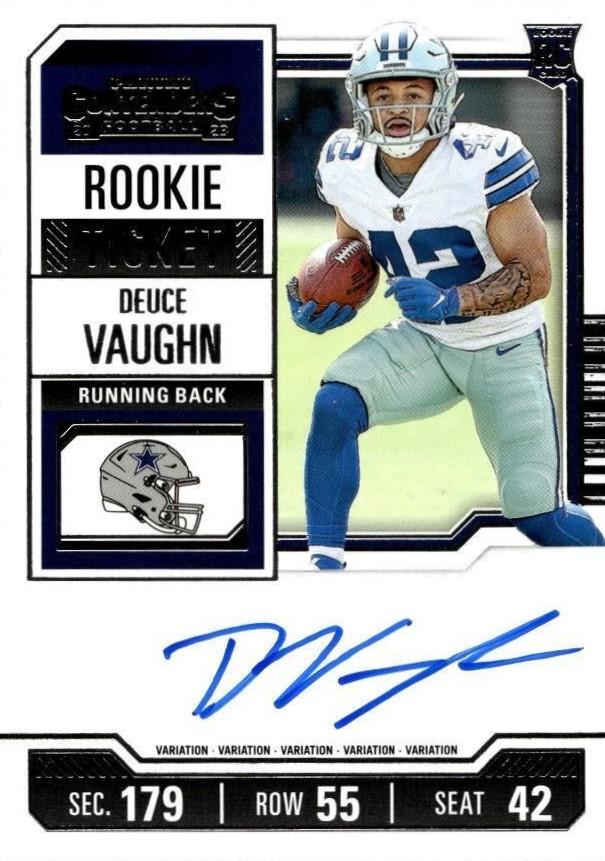 #108b Deuce Vaughn - Dallas Cowboys - 2023 Panini Contenders Football