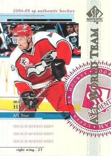 #109 Milan Hejduk - Colorado Avalanche - 2004-05 SP Authentic Hockey