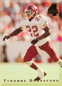 #109 Tyronne Drakeford - Virginia Tech Hokies / San Francisco 49ers - 1994 Classic Four Sport