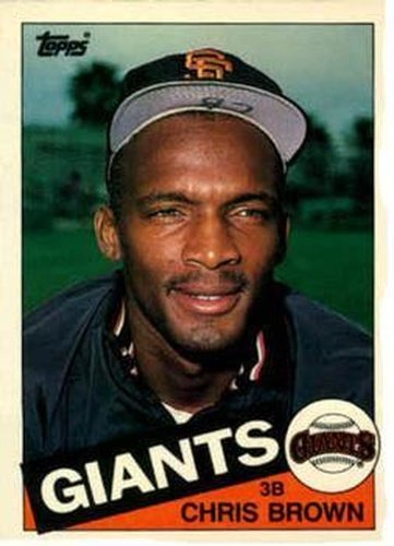 #10T Chris Brown - San Francisco Giants - 1985 Topps Traded Baseball