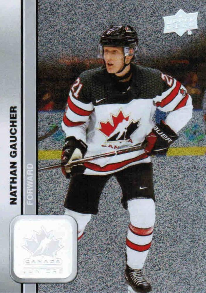 #10 Nathan Gaucher - Canada - 2023 Upper Deck Team Canada Juniors - Patterned Foilboard Hockey