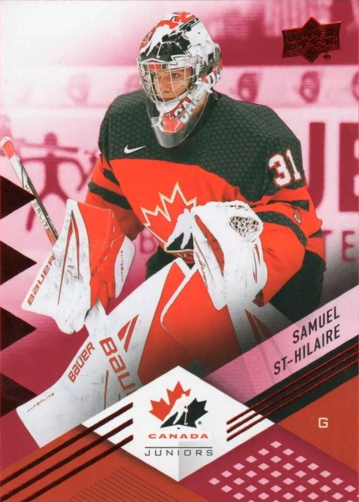 #10 Samuel St-Hilaire - Canada - 2024 Upper Deck Team Canada Juniors - Red Foil Hockey