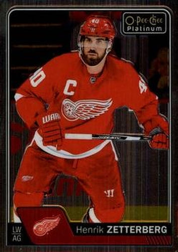 #10 Henrik Zetterberg - Detroit Red Wings - 2016-17 O-Pee-Chee Platinum Hockey