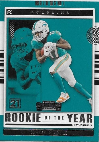 #ROY-JWA Jaylen Waddle - Miami Dolphins - 2021 Panini Contenders - Rookie of the Year Contenders Football