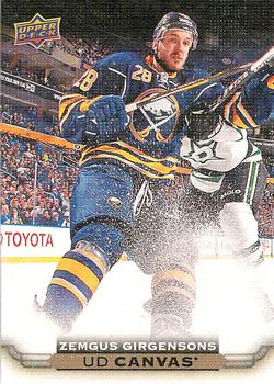 #C10 Zemgus Girgensons - Buffalo Sabres - 2015-16 Upper Deck - UD Canvas Hockey