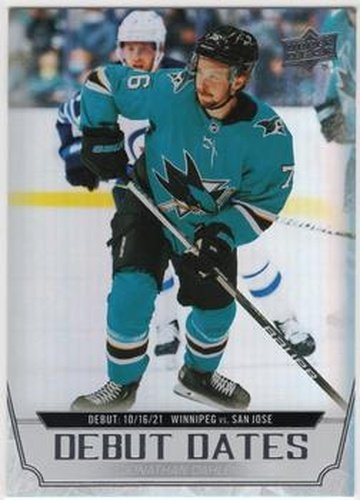 #DD-10 Jonathan Dahlen - San Jose Sharks - 2022-23 Upper Deck - Debut Dates Hockey