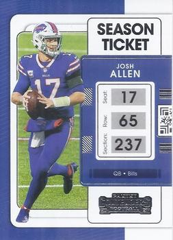 #10 Josh Allen - Buffalo Bills - 2021 Panini Contenders Football