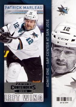#10 Patrick Marleau - San Jose Sharks - 2013-14 Panini Contenders Hockey