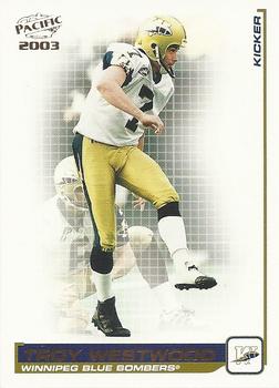 #110 Troy Westwood - Winnipeg Blue Bombers - 2003 Pacific CFL Football
