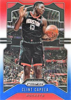 #110 Clint Capela - Houston Rockets - 2019-20 Panini Prizm - Prizms Red White and Blue Basketball