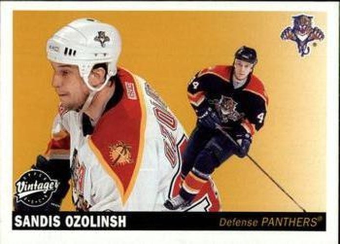 #110 Sandis Ozolinsh - Florida Panthers - 2002-03 Upper Deck Vintage Hockey