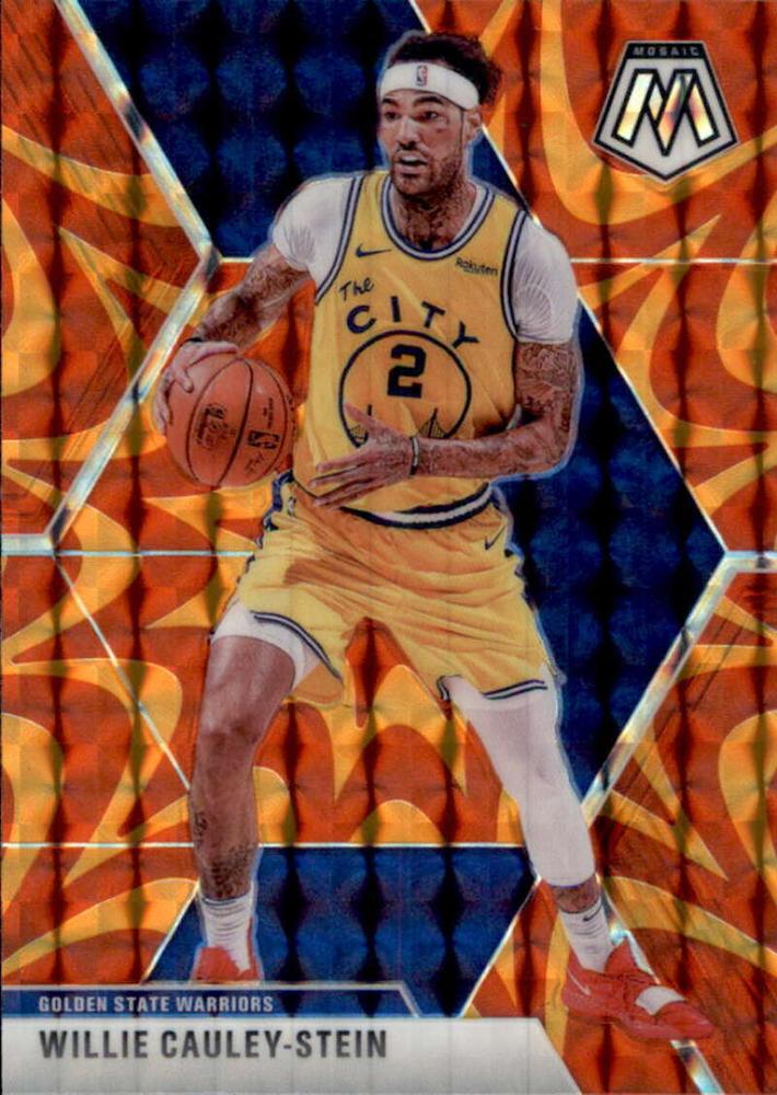 #110 Willie Cauley-Stein - Golden State Warriors - 2019-20 Panini Mosaic - Reactive Orange Basketball