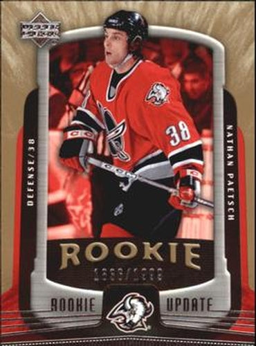 #110 Nathan Paetsch - Buffalo Sabres - 2005-06 Upper Deck Rookie Update Hockey