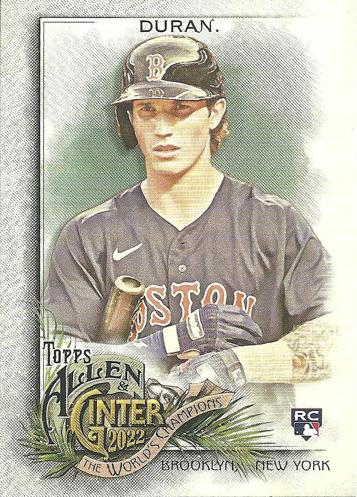 #110 Jarren Duran - Boston Red Sox - 2022 Topps Allen & Ginter Baseball