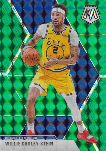 #110 Willie Cauley-Stein - Golden State Warriors - 2019-20 Panini Mosaic - Green Prizm Basketball